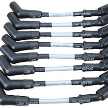 Dragon Fire Performance SILVER 500 Ohm per/ft. Street Series High Performance Spark Plug Wire Set For 1999-2017 Chevrolet GM Chevy LS LSX LS1 LS2 LS3 LS6 LS7 W/Round or Square Coils OEM Fit PWLS-DF-