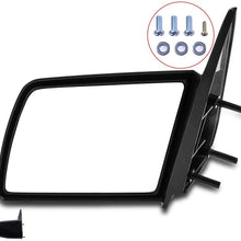Ineedup Left Side Mirror Exterior Mirror Manual Control Fit for 1992-1999 for Chevy Suburban C/K 1988-1999 for Chevy GMC C/K 1500 2500 3500 Yukon XL Non-Folding