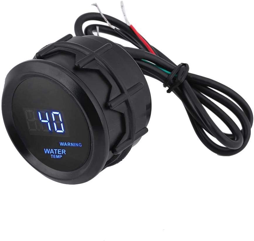 Temperature Gauge for Car, Keenso 40-150℃ Water Temperature Gauge 2 Inch 52mm Blue LED Digital Car Outside Temperature Gauge w/Sensor