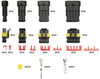 CKEGUO 352PCS Waterproof Car Electrical Connector, 1 2 3 4 Pin Way Electrical Wire Connector Plug Kit Terminals Assortment for Motorcycle Auto Scooter Truck Boat