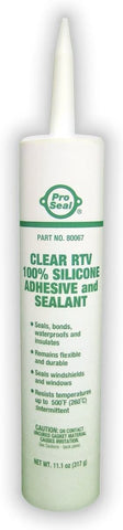 Pro Seal 80067 Clear Silicone Sealant and Adhesive. 11.1 oz.