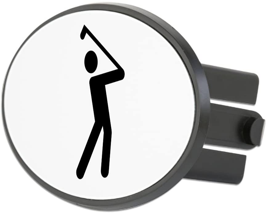 Oval Hitch Cover Golf Stroke Swing Traffic Symbol