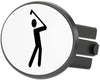 Oval Hitch Cover Golf Stroke Swing Traffic Symbol
