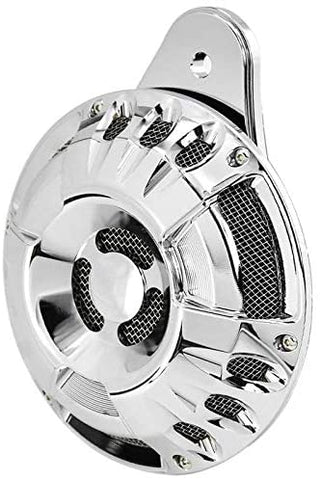 Chrome CNC cut CNC harley Gauge Horn motorcycle horn for Harley big twin FLT Touring 1pc-set