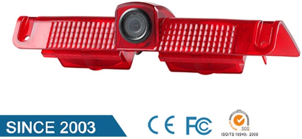 Misayaee Roof top Mount Reverse Camera Third Brake Light Camera Rear View Backup Camera for Transporter Express/Savana Explorer 1500 2500 3500 2006-2019