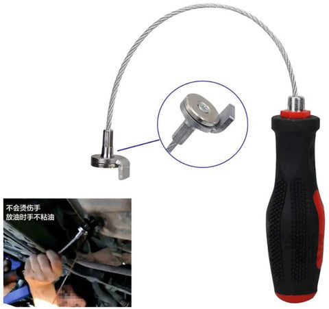 Strong Magnetic Oil Drain Plug Remover Tool Wrench Anti Scald Magnetic Sump Plug Removal Pick Up Tool 13 inches