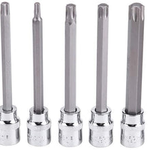 Terisass Torx Star Bit Socket Set 7Pcs 3/8inch Drive Extra Long Torx Star Bit Socket Set Drive Repair Tool Kit Torx Star Socket Bits Tool Kit