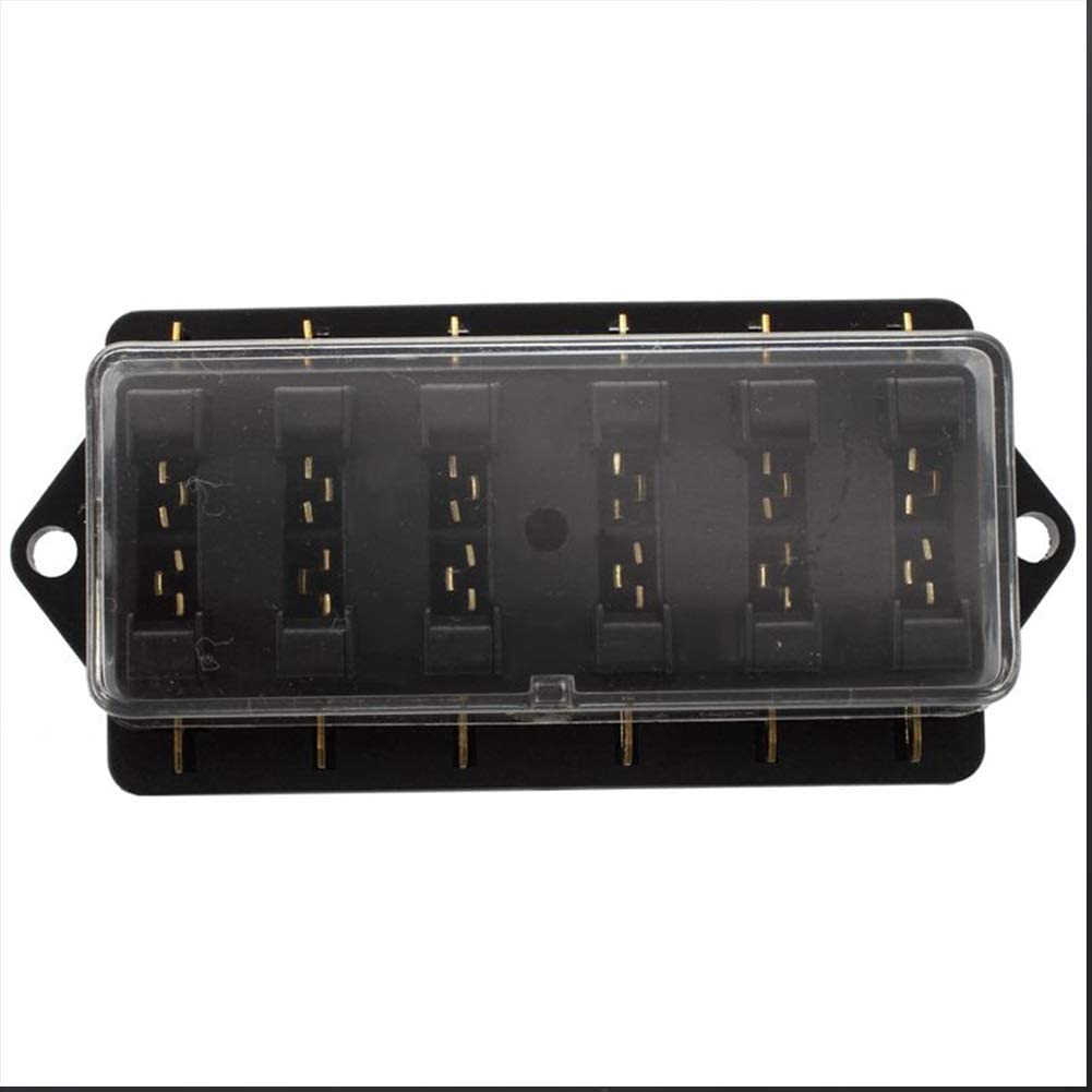 6 Way Fuse Holder Box Car Vehicle Circuit Blade Block With Fuse Block Car Electronics Accessories Auto Replacement