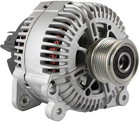 Alternator Compatible With/Replacement For 3.6L VOLKSWAGEN PASSAT 2006 2007 11257, LRA02931, 439558, 021-903-026L 1Clock 180Amp Internal Fan Type Clutch Pulley Type Internal Regulator CW Rotation 12V