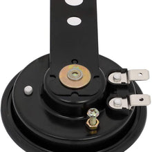 FEIPARTS Motorcycle Electric Horn 12V 105DB Round Horn Speaker with Bracket for Car Motorcycle Truck ATV Bike