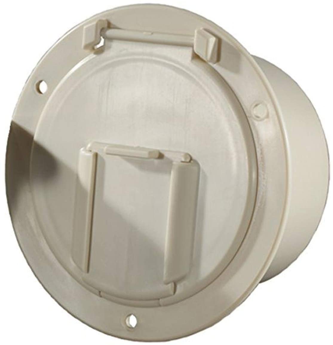 RV Designer B130, Round Electrical Cable Hatch, Low Profile, 4.6 inch Diameter, Polar White