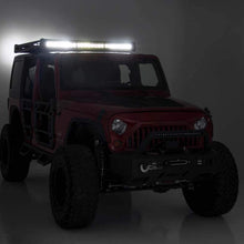 Rough Country LED Roof Rack System (fits) 2018-2020 Jeep Wrangler JL | 50" Light Bar | (2) Cubes | Steel | 10622