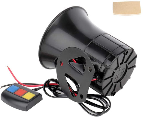 LSAILON 12V 4 Tone Sound Car Siren Horn Emergency Sound Warning Horn for Police Car Fighter Vans Trucks