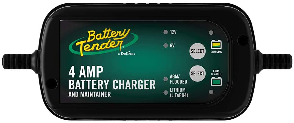 Battery Tender 6V/12V, 4A Selectable Lead Acid & Lithium Battery Charger