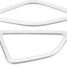 Hlyjoon Car ABS Chrome Dashboard Air Conditioning Vent Outlet Frame Trim Dashboard Air Vent Frame Trim Fit for Auto 2 Series F45 F46 218i 220i 2015 2016 2017