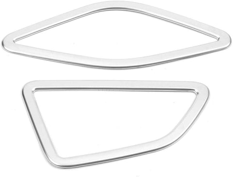 Hlyjoon Car ABS Chrome Dashboard Air Conditioning Vent Outlet Frame Trim Dashboard Air Vent Frame Trim Fit for Auto 2 Series F45 F46 218i 220i 2015 2016 2017