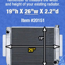 Maxx Power Chevy Style Tri Flow Aluminum Radiator 26 Inch 3 Pass Cooling
