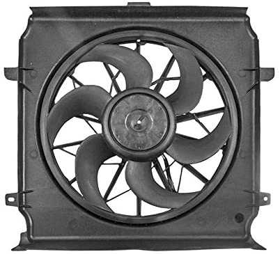 Rareelectrical NEW DUAL RADIATOR AND CONDENSER FAN COMPATIBLE WITH JEEP LIBERTY 2004-2005 55037692AB CH3115143