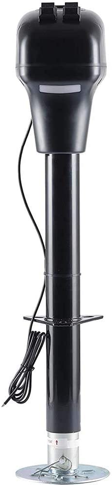 Bastion Super HD Power Tongue Jack | Electric or Manual Operation | A-Frame 3500LB Capacity | 12V | Front LED | For Trailers, Campers, and Boats