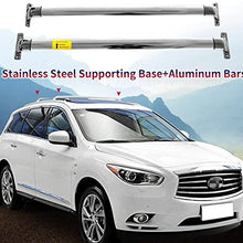 HEKA Cross Bar fit for Infiniti JX35 QX60 2013-2021 Crossbar Roof Rail Rack Stainless Steel