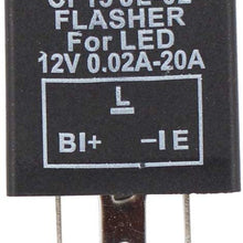 3-Pin CF13 Electronic Flasher Relay for Car Vehicle LED Turn Signal Light Bulbs Hyper Blink Flash