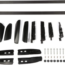 ANGLEWIDE Roof Rack Side Rails Aluminum Cargo Rack Fit For 2008-2013 For Toyota Highlander Sport Utility 4-door Rooftop Cross Bars Top Rail Carries Luggage Carrier - Max Load 150LBS,Black