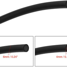 X AUTOHAUX 5 Meter 16.40ft Black Polyurethane PU Air Hose Pipe Tubing 6mm OD 4mm ID for Car