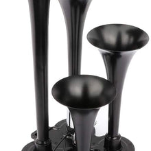 ZENITHIKE Air Horn Kit Trumpet Air Horn Powerful Loud 185db 4 Trumpet Car Horn for Vehicle Truck Lorry Trains Boat Car
