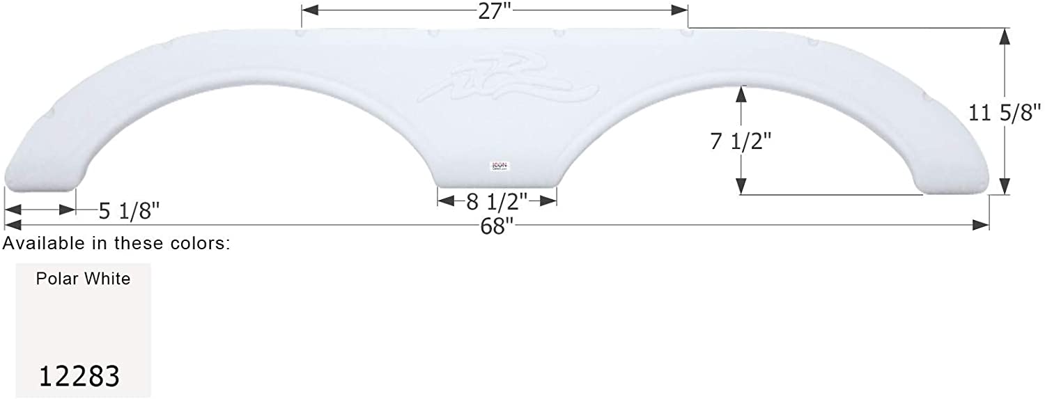 ICON Fender Skirt, Tandem, Heartland, FS2283, Polar White
