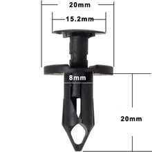 PartsSquare 50pcs Durable Nylon Bumper Fender Push Type Clips Auto Body Retainer Fender Liner Fastener Rivet Automotive Car Clamps