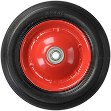 Shepherd Hardware 9636 8-Inch Semi-Pneumatic Rubber Tire, Steel Hub with Ball Bearings, Ribbed Tread, 1/2-Inch Bore Centered Axle