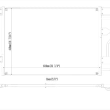 DFSX New All Aluminum Material Automotive-Air-Conditioning-Condensers, For 1998-2002 Lincoln Town Car,1998-2002 Crown Victoria,2000-2002 Grand Marquis
