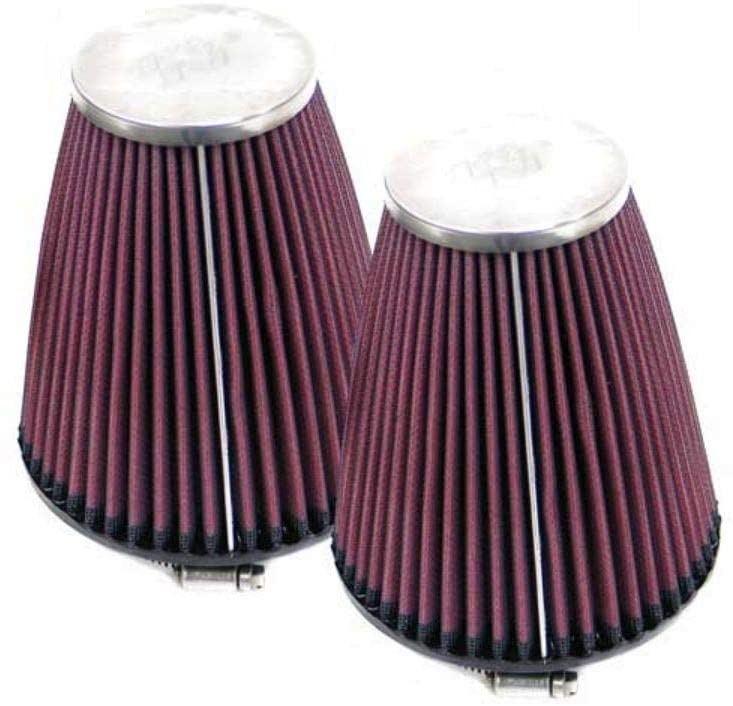 K&N Universal Clamp-On Air Filter: High Performance, Premium, Washable, Replacement Filter: Flange Diameter: 2.062 In, Filter Height: 4 In, Flange Length: 0.625 In, Shape: Round Tapered, RC-1202
