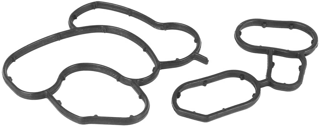 X AUTOHAUX 11427508970 11427508971 Car Engine Oil Pan Gasket Oil Cooler Filter Housing Gasket Seal Set for BMW 328i 330i