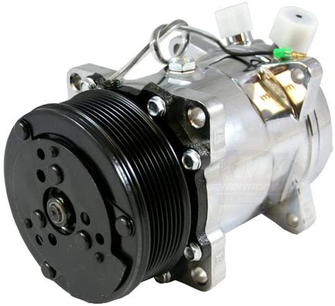 Dirty Dingo Sanden 508 7 Piston 6 Bolt Head A/C Compressor Satin Finish