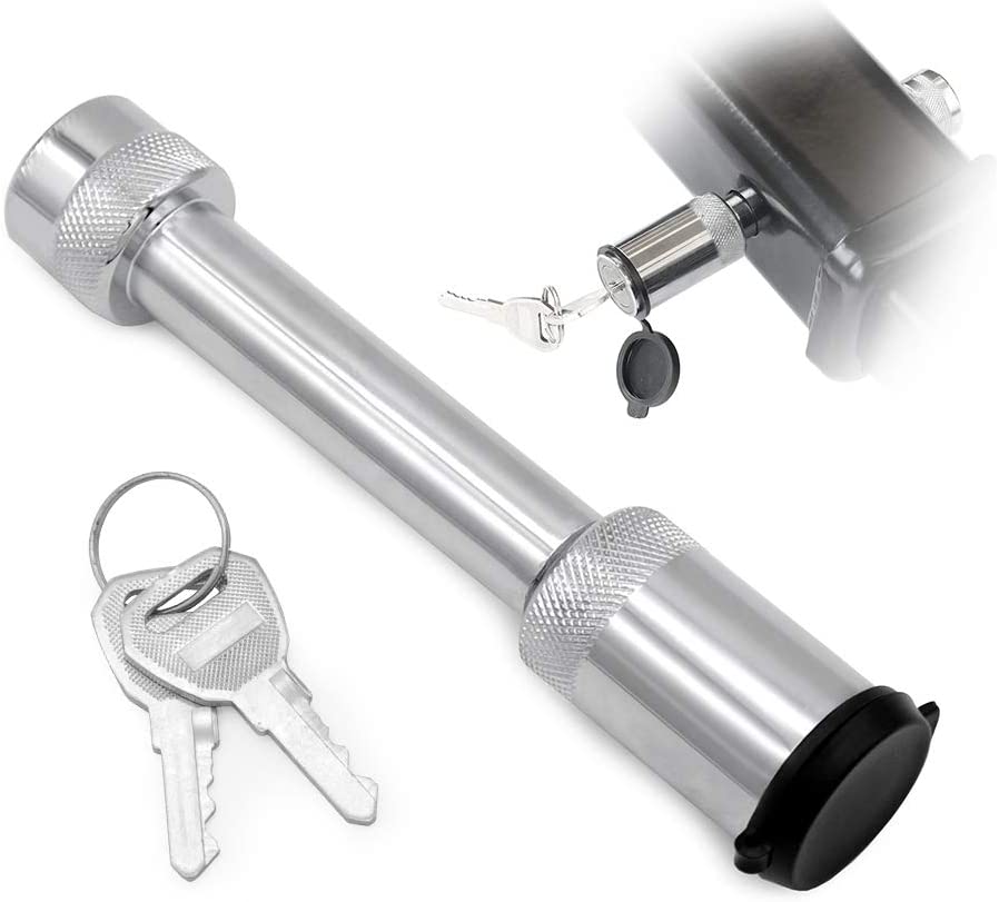 OKLEAD Trailer Hitch Receiver Lock 5/8 Inch Pin with 2-3/4 Inch Long Black for Class III IV Hitches 2 Keys