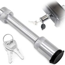 OKLEAD Trailer Hitch Receiver Lock 5/8 Inch Pin with 2-3/4 Inch Long Black for Class III IV Hitches 2 Keys