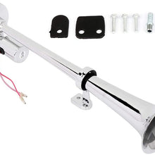 ZENITHIKE Air Horn Kit Trumpet Air Horn Powerful Loud 135db Single Trumpet Car Horn for Vehicle Truck Lorry Trains Boat Car