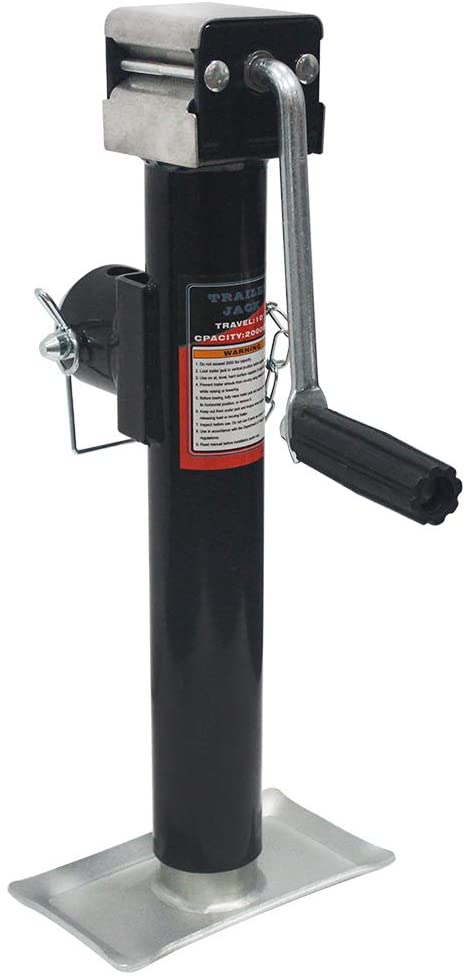 Open Road Brands Weld-On Pipe-Mount Swivel Trailer Jack, 2000 lbs. 15 Inches Vertical Travel,Trailer Tongue Jack, Boat Trailer Jack