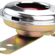 GOOFIT 12V Brushed Chrome Universal Mini Horn for Motorcycles ATV Scooter
