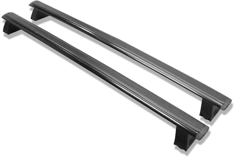 Cross Bar Compatible with 2011-2021 Grand Cherokee, Black Top Roof Rack Luggage Carrier Key Lock by IKON MOTORSPORTS, 2012 2013 2014 2015 2016 2017 2018 2019 2020