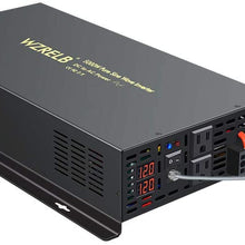 WZRELB 3500W 24VDC 120VAC Pure Sine Wave Power Inverter, 2 AC Outlets, Wired Remote Control, RV (RBP-350024WR)