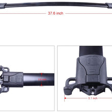 LUJUNTEC 38inch Aluminum Roof Mounted Roof Rack Cross Bar Set Fit for 2010-2017 for Chevrolet Equinox 2010-2017 for GMC Terrain Top Rail Carries Luggage Carrier