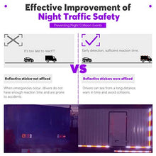 Swpeet 20Pcs Universal Red + White Plastic Rectangular Stick-on Car Reflector Sticker, Door Reflectors Interior Red + White Compatible Warning Plate Adhesive Reflector for Most Car