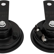 ROADFAR 105DB Motorcycle Electric Horn 12V Waterproof High Low Tone Round Horn Speaker for Bike for ATV Go-Kart Moped