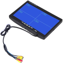 Hikity Quad Split Monitor 7 Inch HD Screen TFT LCD Video Displays for Home CCTV Surveillance Security System, Windshield Style Parking Dashboard Monitor for Car Backup Camera