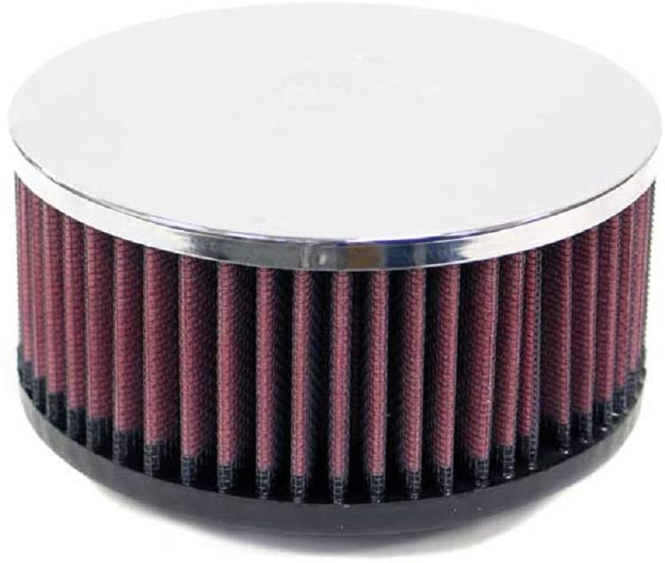 K&N Universal Clamp-On Air Filter: High Performance, Premium, Washable, Replacement Engine Filter: Flange Diameter: 2.25 In, Filter Height: 2.5 In, Flange Length: 0.625 In, Shape: Round, RC-0650