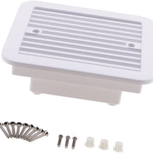 Prettyia 12V White Fridge Vent with Fan RV Trailer Caravan Side Air Ventilation