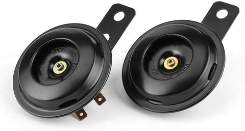 Dingln 2Pcs Universial Motorcycle Horn Waterproof 12V 105db Round Speaker for Most Scooters/Mopeds/ATVs