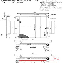Maxx Power Chevy Style Tri Flow Aluminum Radiator 28 Inch 3 Pass Cooling
